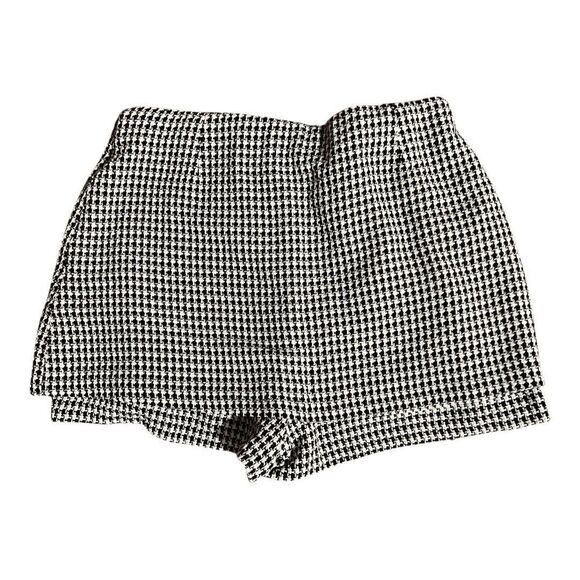 Zara Womens Size L Black White Houndstooth Tweed Skort New - Picture 2 of 3